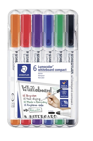 Staedtler WB Marker Lumocolor Compact Set (6)